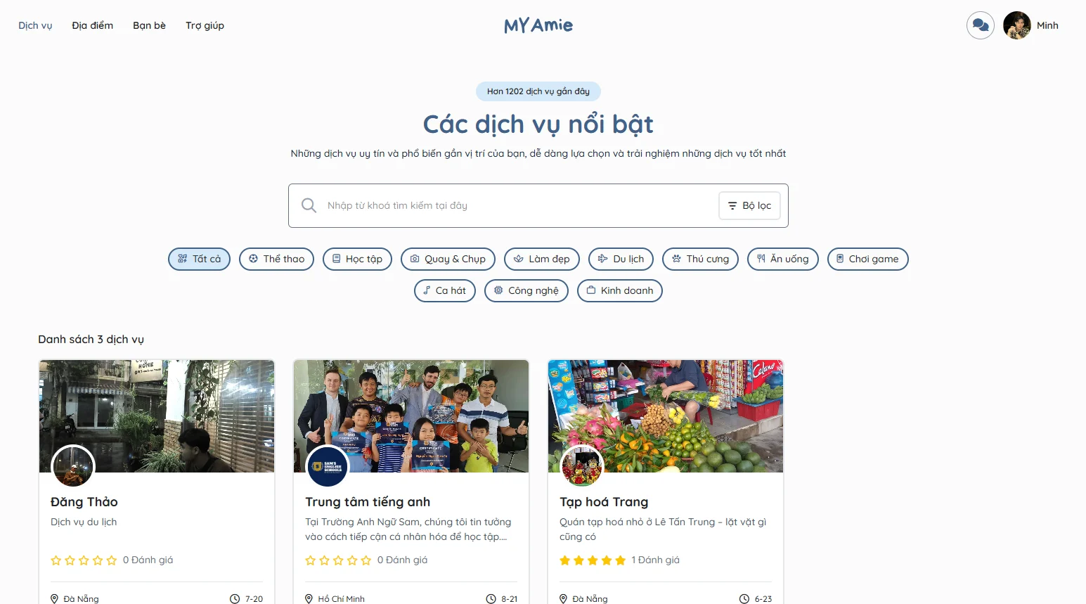 home page of myamie - a platform to connect people around